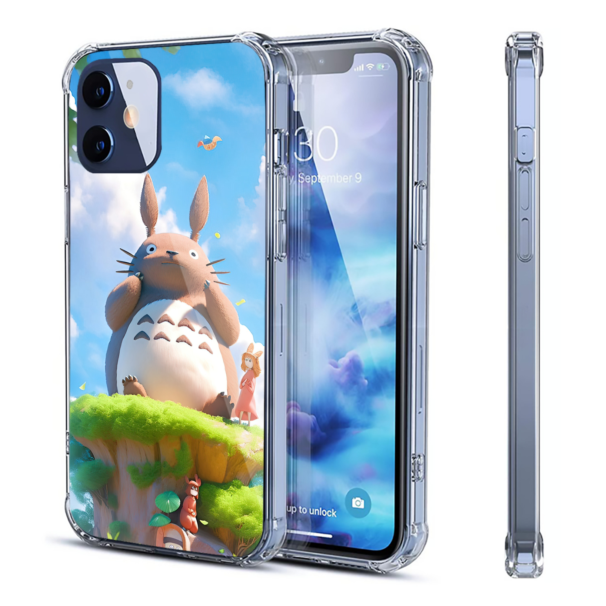 （画像用） となりのトトロ 草壁メイ 草壁サツキ My Neighbor Totoro Satsuki Kusakabe Mei Kusakabe 【iPhone 12シリーズ対応】透明スマホケース（クリアソフトケース）